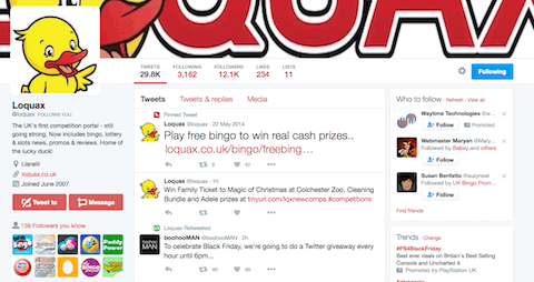 Twitter Competitions